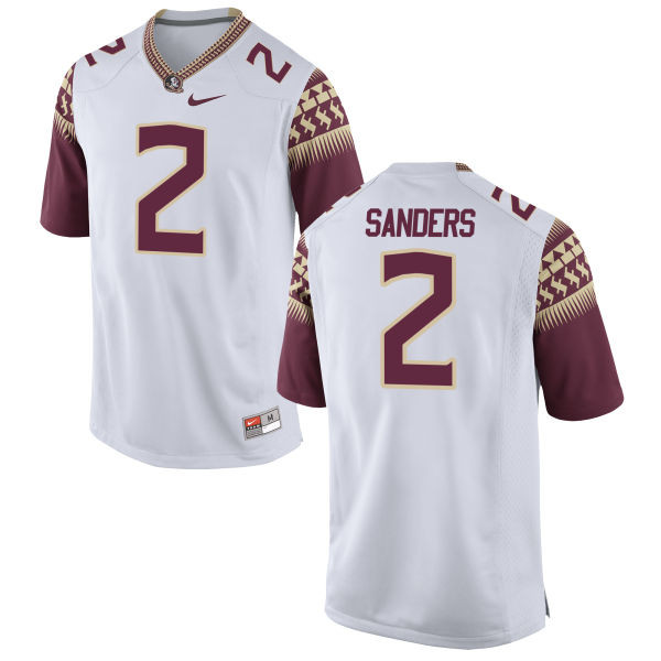 Men's NCAA Nike Florida State Seminoles #2 Deion Sanders College White Stitched Authentic Football Jersey OJQ0669HZ